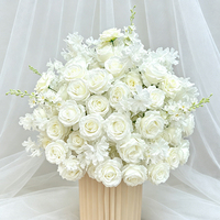 Bola de Flores Artificiales de Hortensia y Rosa de 70CM para Decoración de Bodas, Caminos de Mesa, Exhibiciones y Salas de Exposición