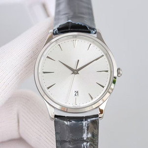 นาฬิกาข้อมือผู้ชายสไตล์มินิมอลสุดหรู ดีไซน์เรียบง่าย ขนาดบางพิเศษ 8.5 มม. พร้อมกระจกแซฟไฟร์และฟังก์ชั่นบอกวันที่ - Product Image 1