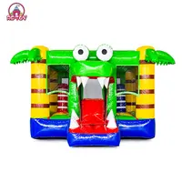 Mini château gonflable commercial, structure gonflable pour enfants, crocodile d'intérieur, maison à rebond pour cour