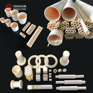 Tùy chỉnh Ống gốm alumina chịu mài mòn và que Sản phẩm chịu Lửa Cách điện công nghiệp - Product Image 3