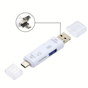 5ใน1มัลติฟังก์ชั่ Type C ไมโคร USB เป็น USB OTG USB 2.0 TF อะแดปเตอร์อ่านการ์ด Type-C อะแดปเตอร์แฟลชไดรฟ์สำหรับ Android คอมพิวเตอร์ - Product Image 6