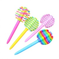 Stylo Bille Créatif Anti-stress Rotatif en Forme de Sucette, Style Tranche, Motif Arbre de Noël, Cadeau Publicitaire 1.0mm