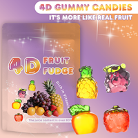JuLong OEM Hot Sell Factory Populaire 4D Gepelde Gummy Candy's Zachte Snoepjes Fruitensap Snoepjes Natuurlijke Smaak
