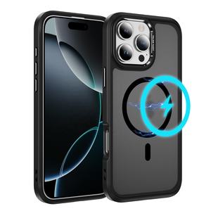 Nero opaco forte magnetico TPU <span class=keywords><strong>Cover</strong></span> del telefono per <span class=keywords><strong>iPhone</strong></span> 16 15 14 13 12 <span class=keywords><strong>11</strong></span> Pro Max per custodia Mobile Samsung - Product Image 1