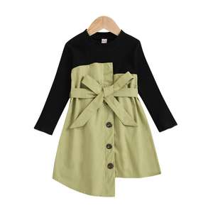 Conjunto de Ropa Infantil de Primavera en Oferta, Estilo Americano, Vestido de Algodón para Niñas con Cinturón, Falda de Princesa para Niñas - Product Image 6