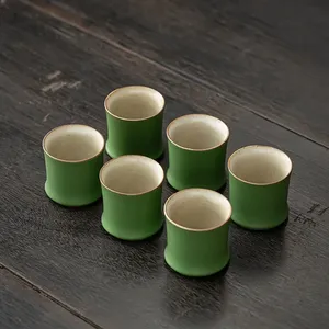 Porcelaine Bambou <span class=keywords><strong>Kungfu</strong></span> Tasses À Thé En Céramique Maître Bol À Thé Creative Bambou Forme Tasse Cuisine Teaware - Product Image 4