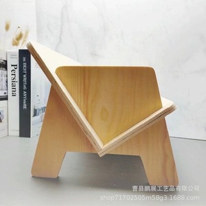 Étagère de bureau en bois massif en forme de V, support de rangement créatif pour organiser le bureau - Product Image 3