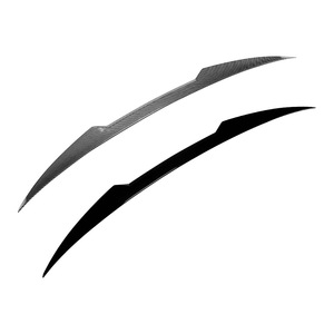 Audi A5 F5 Sportback Rear Spoiler Piano <b>Black</b> Carbon Fiber Texture Wing Shaped 2017-2024 <b>Trunk</b> Lip - Product Image 5