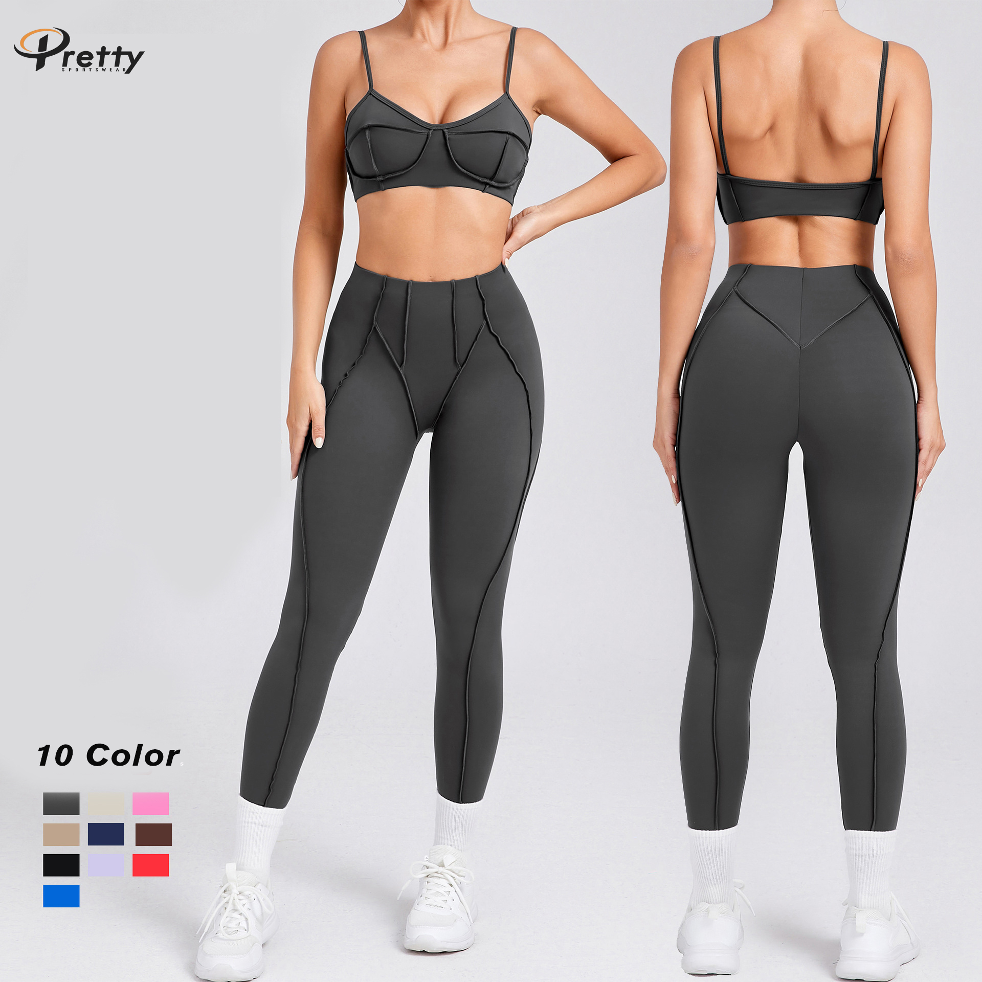 New Arrival Customized Women's Sports Wear High Support Yoga Bra Quick Dry Gym Fitness Sets Soft Breathable for Outdoor Training