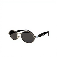 Nouvel Arrivage Transfrontalier – Lunettes de Soleil Rétro Ovales en Métal pour Femme – Protection UV400 de Qualité Designer Sophistiquée à Monture Complète