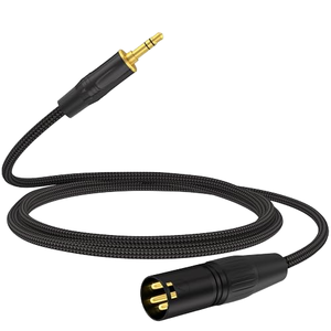 ג 'יאנג oem מותאם אישית xlr <span class=keywords><strong>3</strong></span>.5 מ "מ trs זכר כבל מיני ללא איזון מיני ג' ק Trs סטריאו מתאם ניילון קלוע חוט מיקרופון - Product Image 1