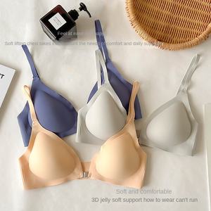 クロスボーダーロマンティックトライアングルアイスシルクシームレス跡なしフロントバックル下着パンティープッシュアップセクシーローカットプリントワイヤーフリー - Product Image 4