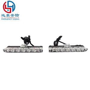 Lumière led <span class=keywords><strong>rouge</strong></span>/bleue clignotante de sécurité, base en aluminium, lumières bleues de gril, 1W, phare led, lumière d'avertissement d'urgence pour véhicule - Product Image 1