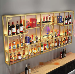 Étagère à vin pour comptoir de bar, mur d'arrière-plan pour <span class=keywords><strong>caisse</strong></span> de restaurant, présentoir à vin et boissons, personnalisation du cadre - Product Image 5