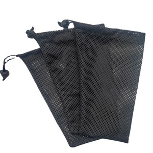 Bolsa de malla negra con cordón, bolsa de almacenamiento de poliéster, bolsa deportiva portátil, un compartimento, 20210515001 - Product Image 4