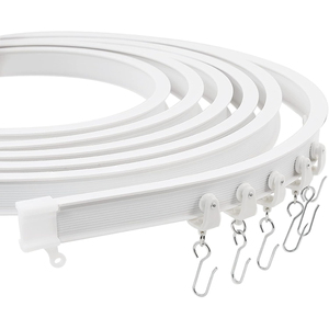 Inthetrend Factory Wholesale Modern Curved Plastic Flexible PVC Bendable <b>Window</b> Curtain Rail Set Customizable Length Room - Product Image 1