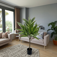 Árbol Artificial de Sansevieria, 2 Piezas, Estilo Nórdico, Decoración de Plantas de Polietileno, Graduación, Año Nuevo, Autorriego, Orificio de Drenaje, Decoración del Hogar
