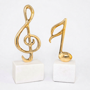 Table Top Musique Symboles Sculpture pour Bureau Bureau Table Décoratif En Métal Abstrait En Aluminium Sculpture pour Salon - Product Image 1