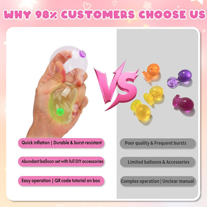 Cadeaux d'<span class=keywords><strong>anniversaire</strong></span> : 195 ballons magiques de princesse à faire soi-même avec pompe, kit de fabrication de ballons collants DIY, jouets créatifs <span class=keywords><strong>pour</strong></span> enfants avec ballons rebondissants - Product Image 4