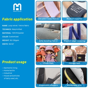 Tissu en velours bouclé à boucles au dos, tricoté chaîne, anti-abrasion, 120 GSM, avec velcro, pour aménagement intérieur de camping-car - Product Image 6