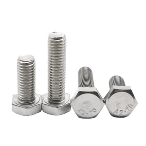 Hex Head Cap <b>Screw</b> Metric 304 Stainless Steel Class 8.8 Plain Finish Standard Thread - Product Image 3