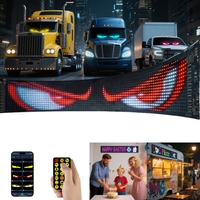 Écran LED de pare-brise de voiture Devil Eyes Light Écran LED flexible Diy Multimedia Animated Eye for Car Truck Led Indicator Light