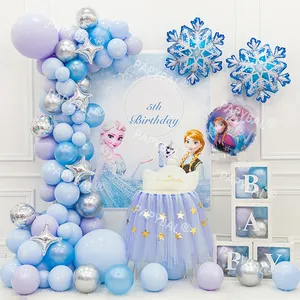 Kit de suministros de decoración de fiesta de cumpleaños de Frozen,  decoraciones de fiesta de cumpleaños