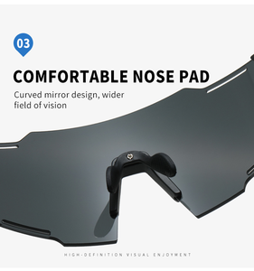 Lunettes de soleil de sport, monture PC, verres avec protection UV400, coupe-vent, monture intégrale, pour le cyclisme, la pêche, pour femmes et hommes - Product Image 5