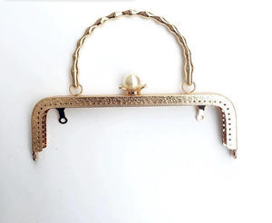 Cadre de fermoir de sac à main avec poignée imitation bambou et fermoir à pression pour la fabrication de sacs - Product Image 4