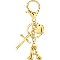 Untuk Gantungan Kunci Huruf Gelembung Cross-Border Cross Heart, Liontin Kreatif Unik Modis, Hadiah Kecil