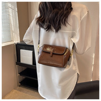 2024 tendance nouveau sac pour femmes couleur unie mode Texture bandoulière petit sac carré