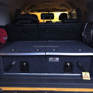 Système de tiroirs coulissants supérieurs gauche en métal pour rangement de <span class=keywords><strong>voiture</strong></span> SUV 4x4, tiroir de chargement arrière pour camping-car, compatible Jeep Wrangler Cruiser FJ 2011+ - Product Image 2