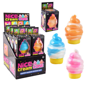 En stock : Jouet souple et extensible en TPR en forme de cornet de glace mignon, idéal pour les cadeaux de fête d'anniversaire des enfants, livré en sachet. - Product Image 6
