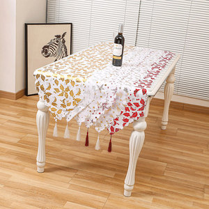 Christmas home decor table runners, <b>tablecloths</b>, Christmas ornaments, gold-stamped table runners, hotel and shopping mall - Product Image 2