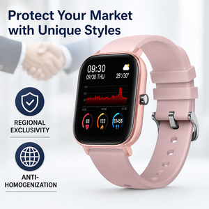Montre connectée intelligente Lady Pink P9 avec bracelet tactile complet, écran TFT, fonction de réponse aux appels, couleur alliage OEM - Product Image 6