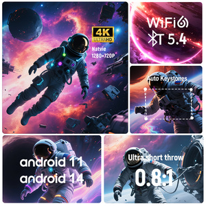 Topleo Android Projector Home 4k Hd Led <b>Mini</b> Video Smart Portable TP100 AOSP 4k Projector Portable Projector 4k Smart Projector - Product Image 4