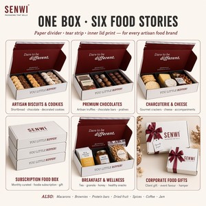 Caja de Envío Personalizada de Grado Alimenticio con Impresión a Doble Cara, Tira de Apertura y Inserto de Papel para Caja de Suscripción de Galletas y Bizcochos de Panadería - Product Image 4