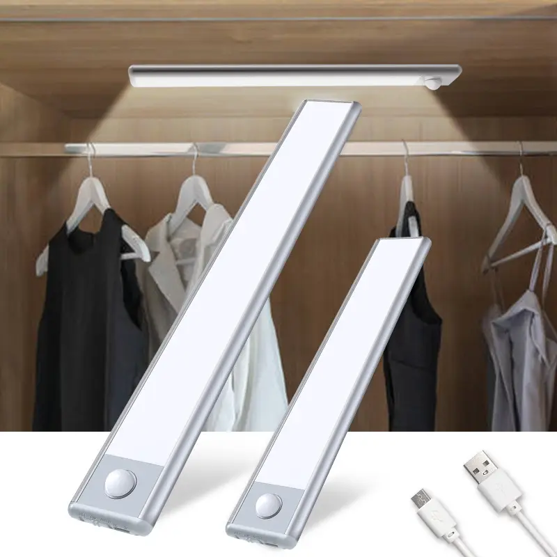 USB Rechargeable Led Night Ultra Thin Under Motion Magnetic SensorJewelry Display Stand Showcase Induction Cabinet Light