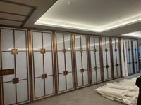 Cloisons pliantes en verre trempé givré de 85 mm d'épaisseur, design moderne, cadre en aluminium pour bureaux/salles de conférence - ignifuge