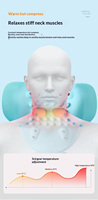 Oreiller de massage cervical sans fil à impulsions électriques EMS avec chaleur et télécommande pour acupuncture du cou