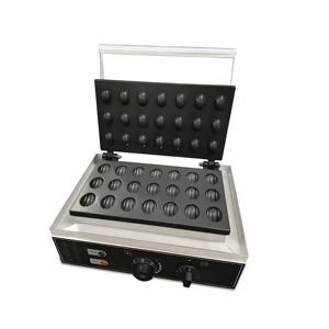 Machine à gaufres électrique commerciale 220 V, 50-300 degrés, antiadhésive, pour gaufres en forme de châtaigne, en acier inoxydable, avec minuteur avancé - Product Image 2