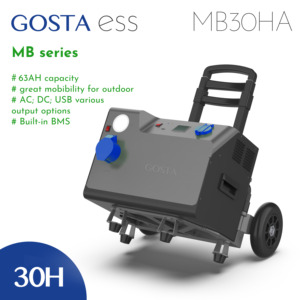 <span class=keywords><strong>GOSTA</strong></span> Stazione di Alimentazione Portatile da Esterno con Ruote 3000W, Sistema a Batteria Ricaricabile a Controllo Manuale MB30H con Flexi - Product Image 4