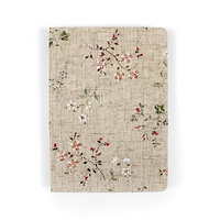 Couverture en tissu, design personnalisé avec motifs de fleurs, pour journal, portable