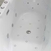 Luxe Motif Couleur 1 Personne Massage Intérieur Spa Bain À Remous Blanc Acrylique Eau Air Jet Whirlpool Baignoire