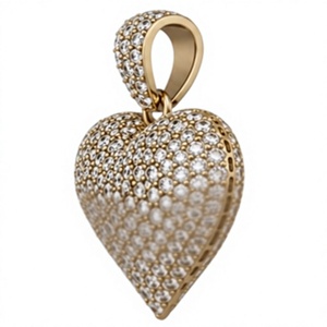 18K Gold Color Gold Plated Heart Tennis Chain <b>Bracelet</b> Ruby <b>Red</b> Stone Link Jewelry for Women 18K Gold Plated Heart Pendant With - Product Image 1