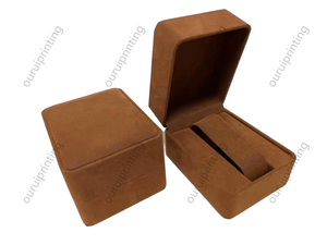 Cajas y estuches para relojes de terciopelo personalizados al por mayor de fábrica con varios logotipos y diferentes colores, cajas portátiles para relojes de un solo compartimento - Product Image 5
