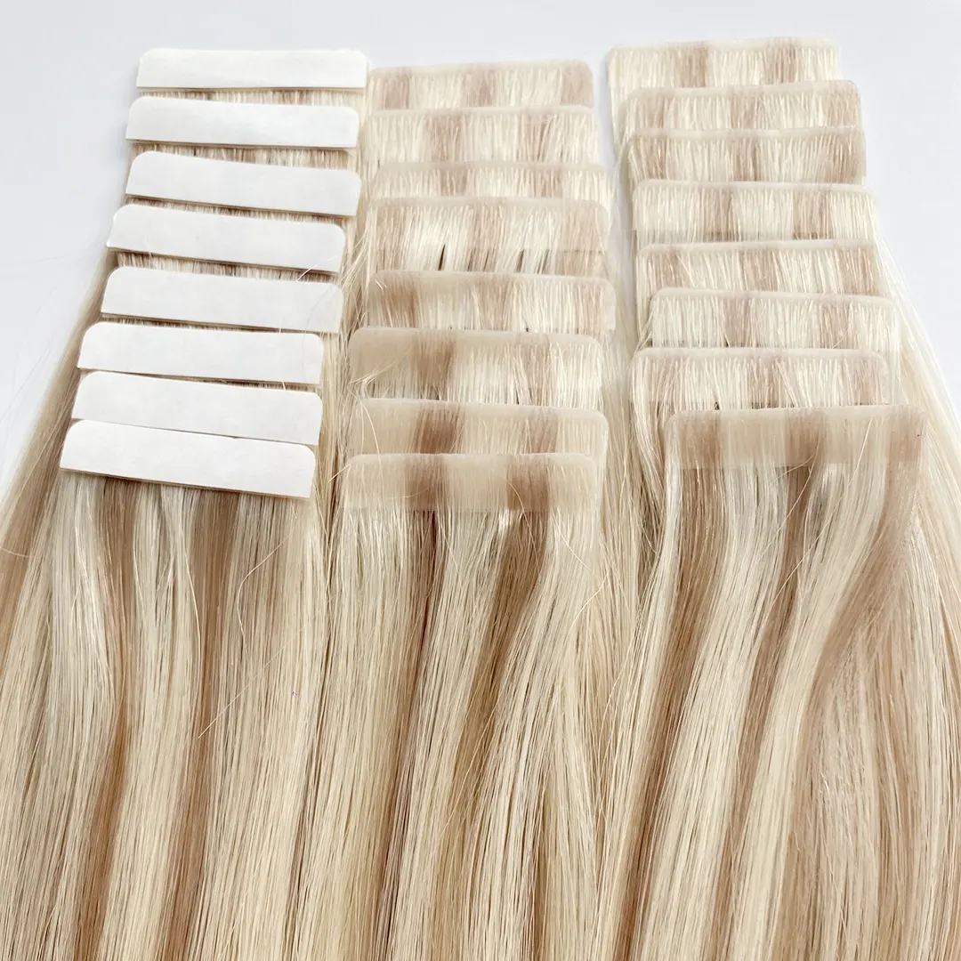 HaiYi Salon Professional Free Sample Virgin Cuticle Aligned Invisible Injected Tape In Human Hair Extension