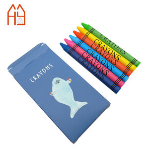 Juego <span class=keywords><strong>de</strong></span> 6 Crayones <span class=keywords><strong>de</strong></span> Colores Personalizados al por Mayor para Niños, Embalaje <span class=keywords><strong>en</strong></span> Caja <span class=keywords><strong>de</strong></span> Papel, Papelería Segura para Niños - Product Image 1