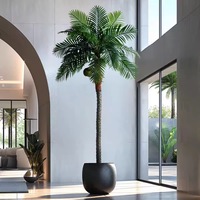 NINI Planta Artificial Moderna Tropical Impermeable Ecológica de Tamaño Personalizado: Anturio, Palma Agujera, Cocotero de Plástico