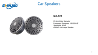 GMINJOO MJ-S28 Haut-parleur médium 4 pouces 40W 4 Ohm avec boîtier métallique, sensibilité 90dB, 150Hz-20kHz pour autoradio OEM